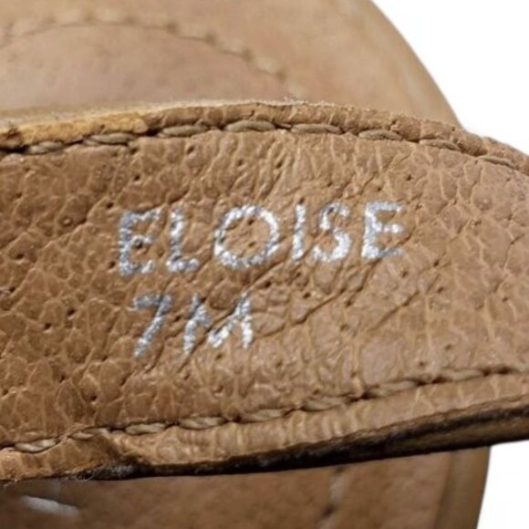 Tahari Eloise Perforated Suede Slingback Heels Women's Tan Peep Toe Bootie 7 - Picture 8 of 11